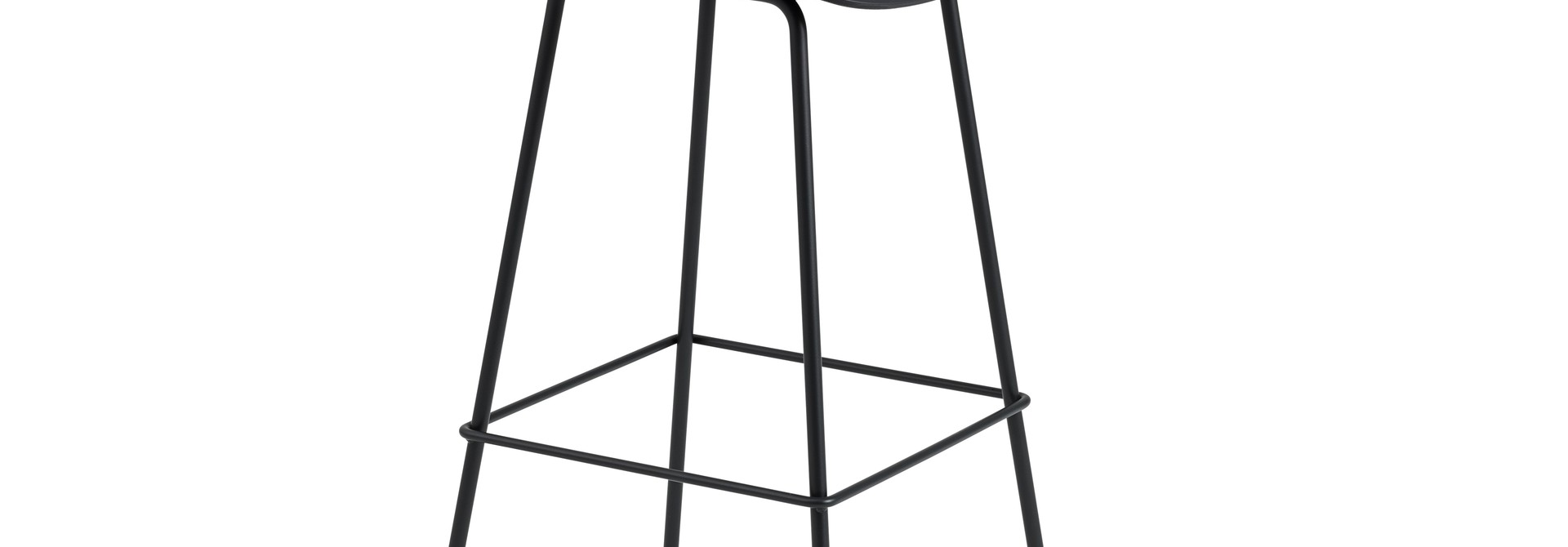 Fiber Bar Stool - Tube Base with backrest