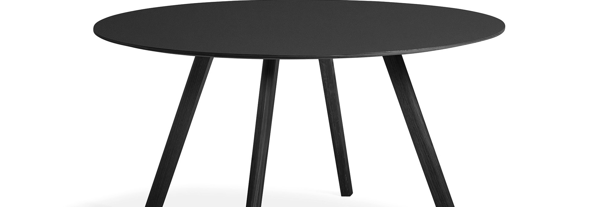 CPH 25 Table - Black water-based  lacquered solid oak
