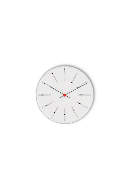 Bankers wall clock white/black/red