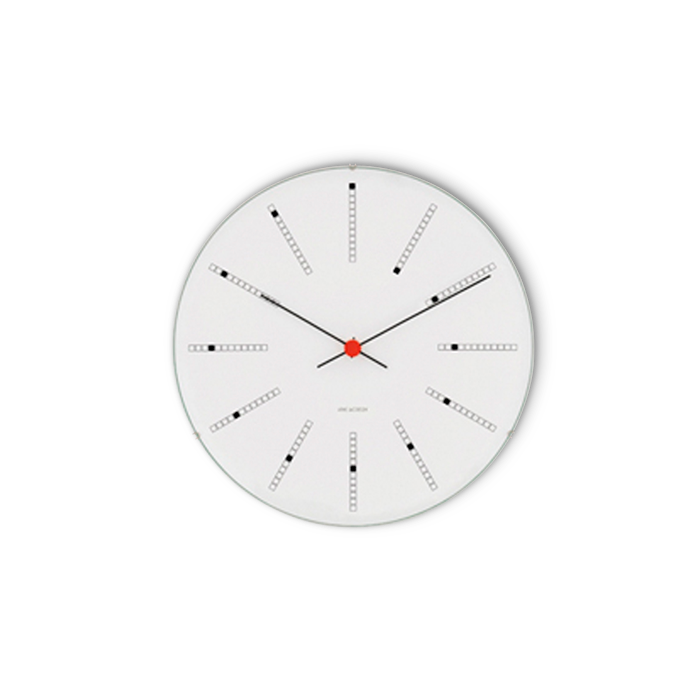 Bankers wall clock white/black/red - Nordic House