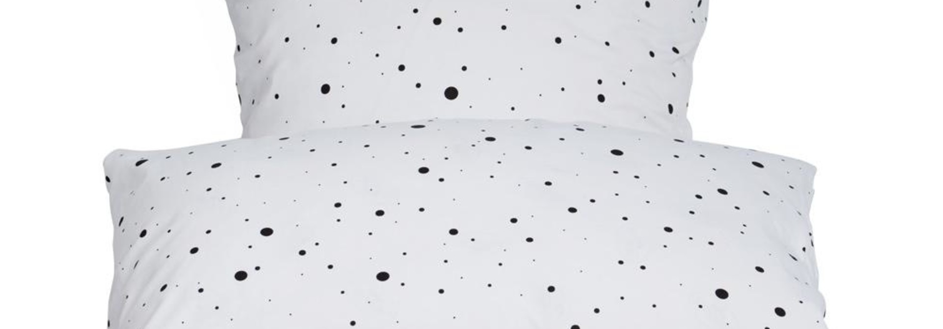 Dot bedding Junior White/Black
