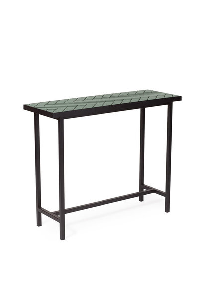 Herringbone Tile Console Table