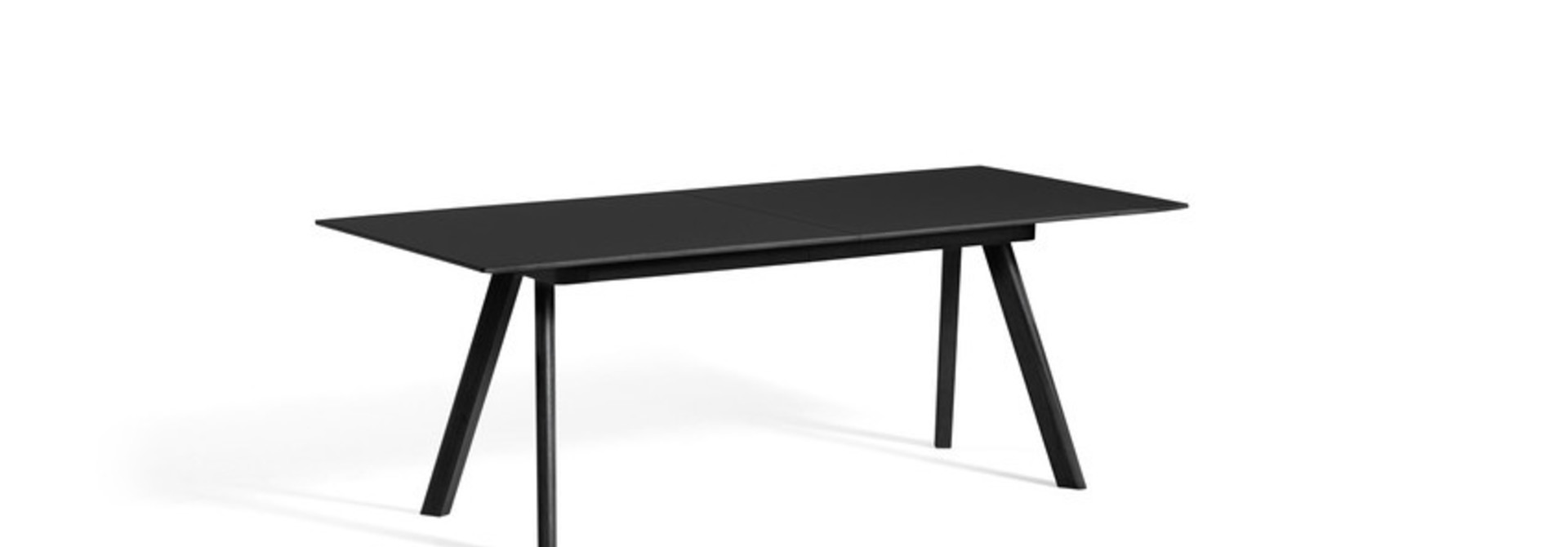 CPH 30 Extendable - Black water-based lacquered solid oak