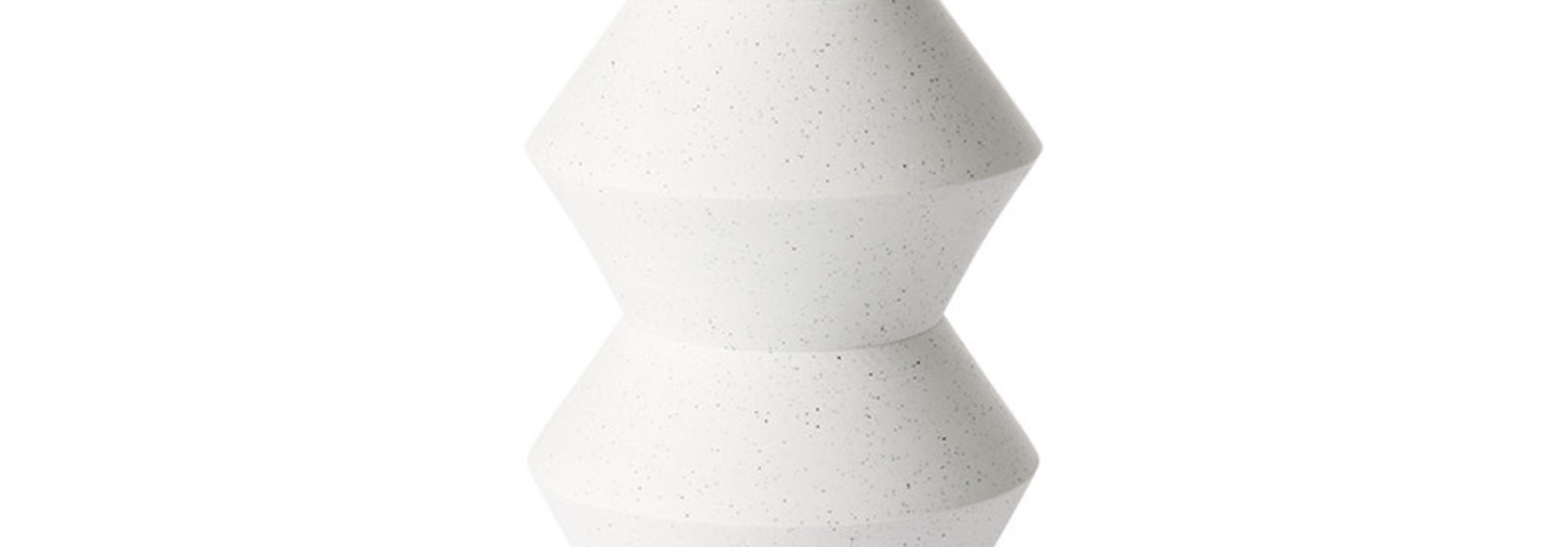 Speckled clay vase angular L