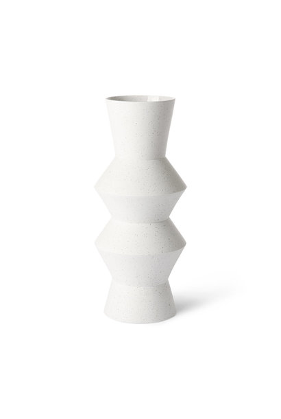 Speckled clay vase angular L