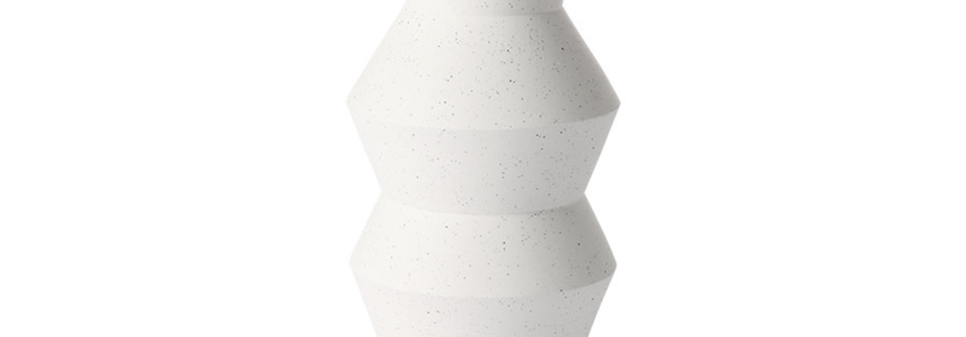Speckled clay vase angular M
