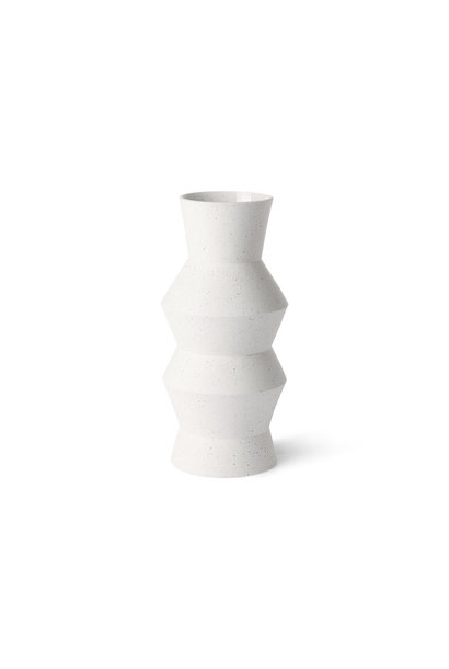 Speckled clay vase angular M