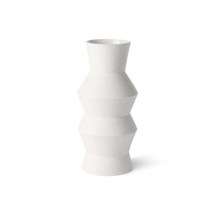 Speckled clay vase angular M-1