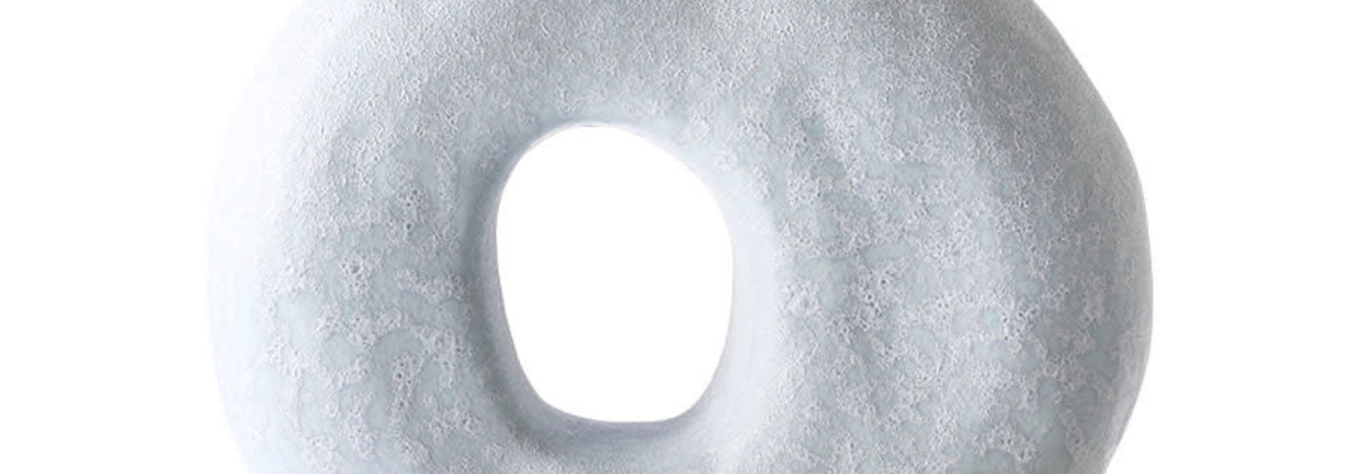 Organic circle vase matt ice blue