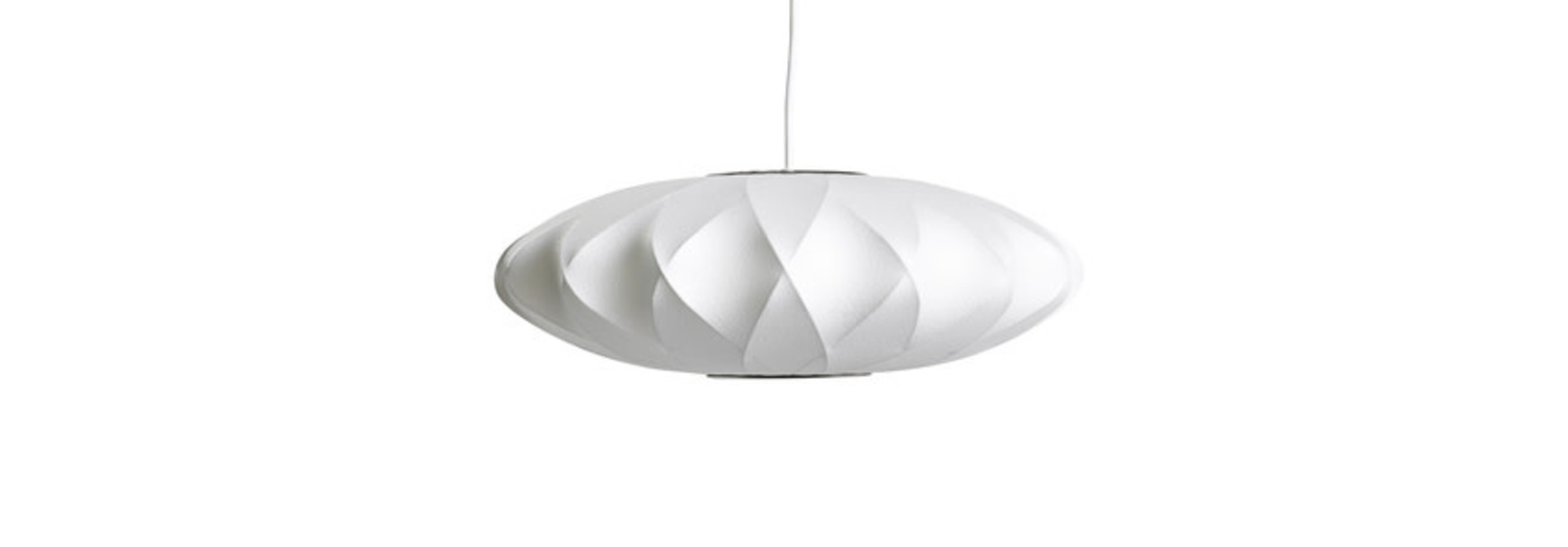 Nelson Saucer Crisscross Bubble Pendant - Off White