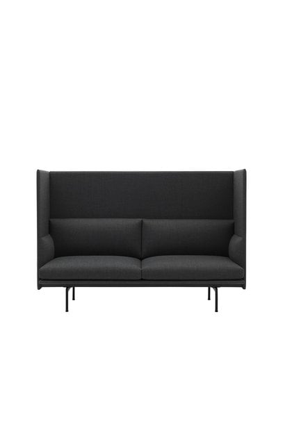 Outline Highback Sofa 2-seater black base