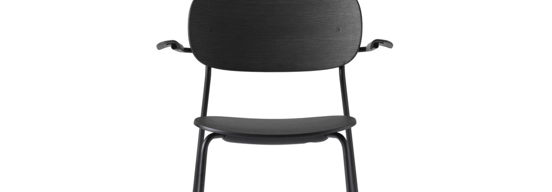 Co Dining Chair armrest - Black powder coated steel