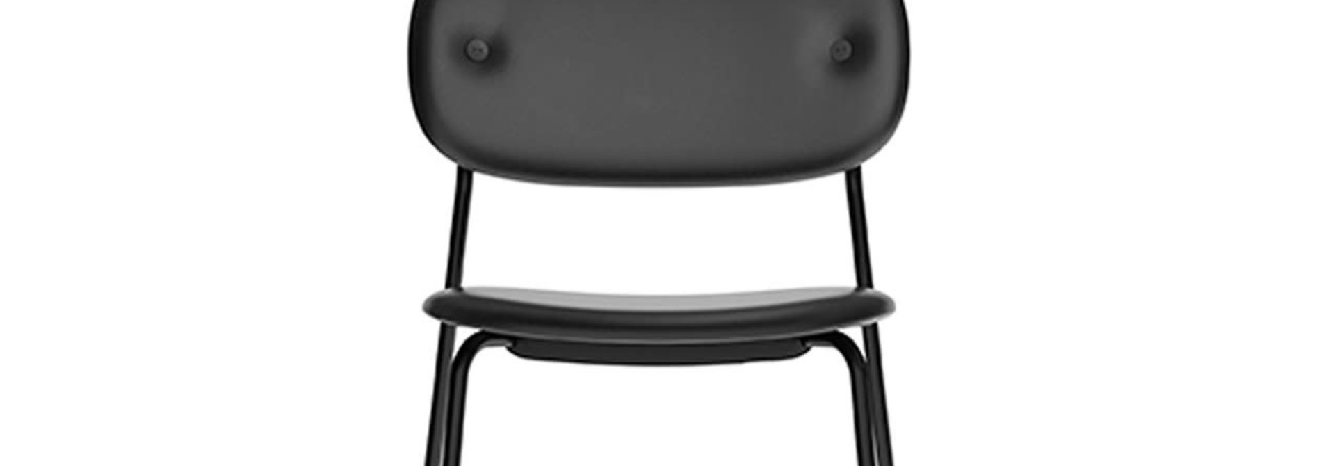 Co Dining Chair - Black powder coated steel - full upholstery