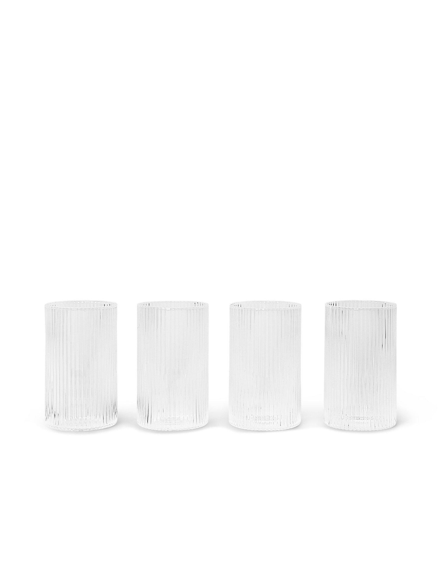 Ferm Living - Ripple VERRINES, Clear (Set of 4)