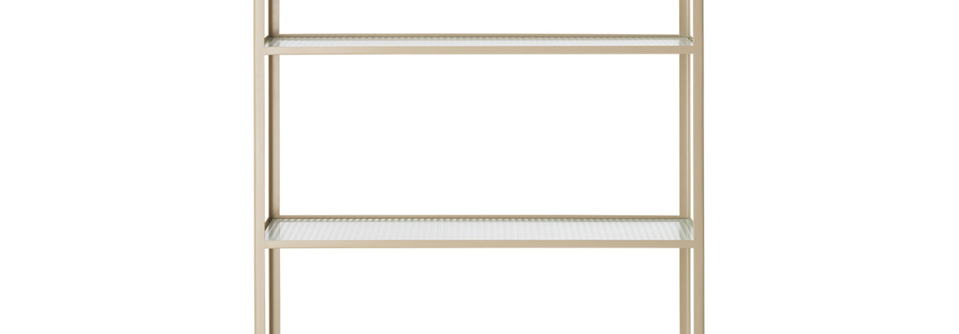 Haze Bookcase - Reeded glass