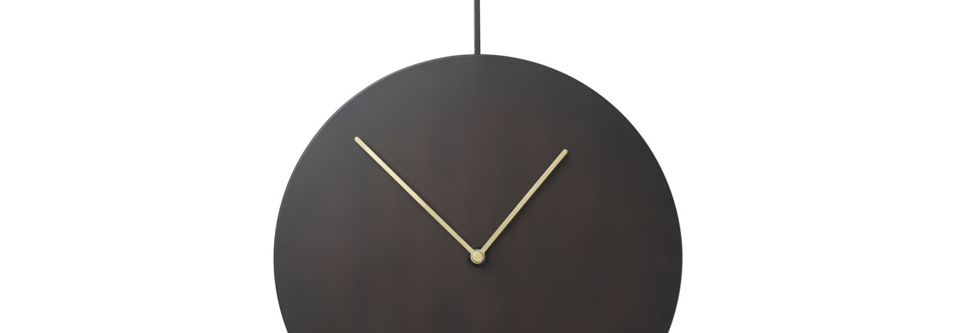 Trace Wall Clock - Black/Brass