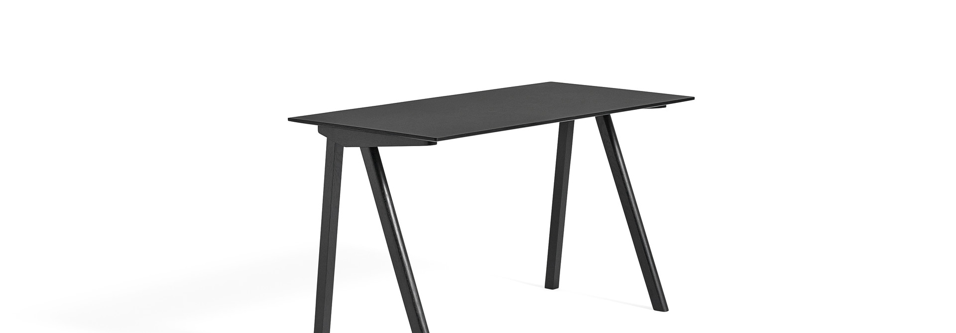 CPH 90 Desk - Black water-based lacquered solid oak