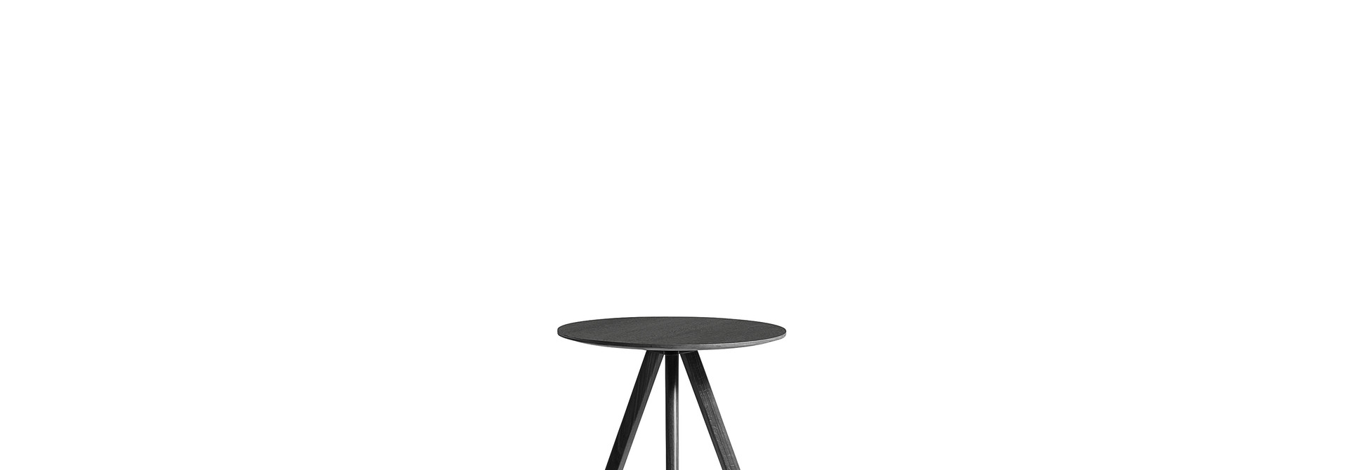 CPH20 Ø50 - Black water-based lacquered oak