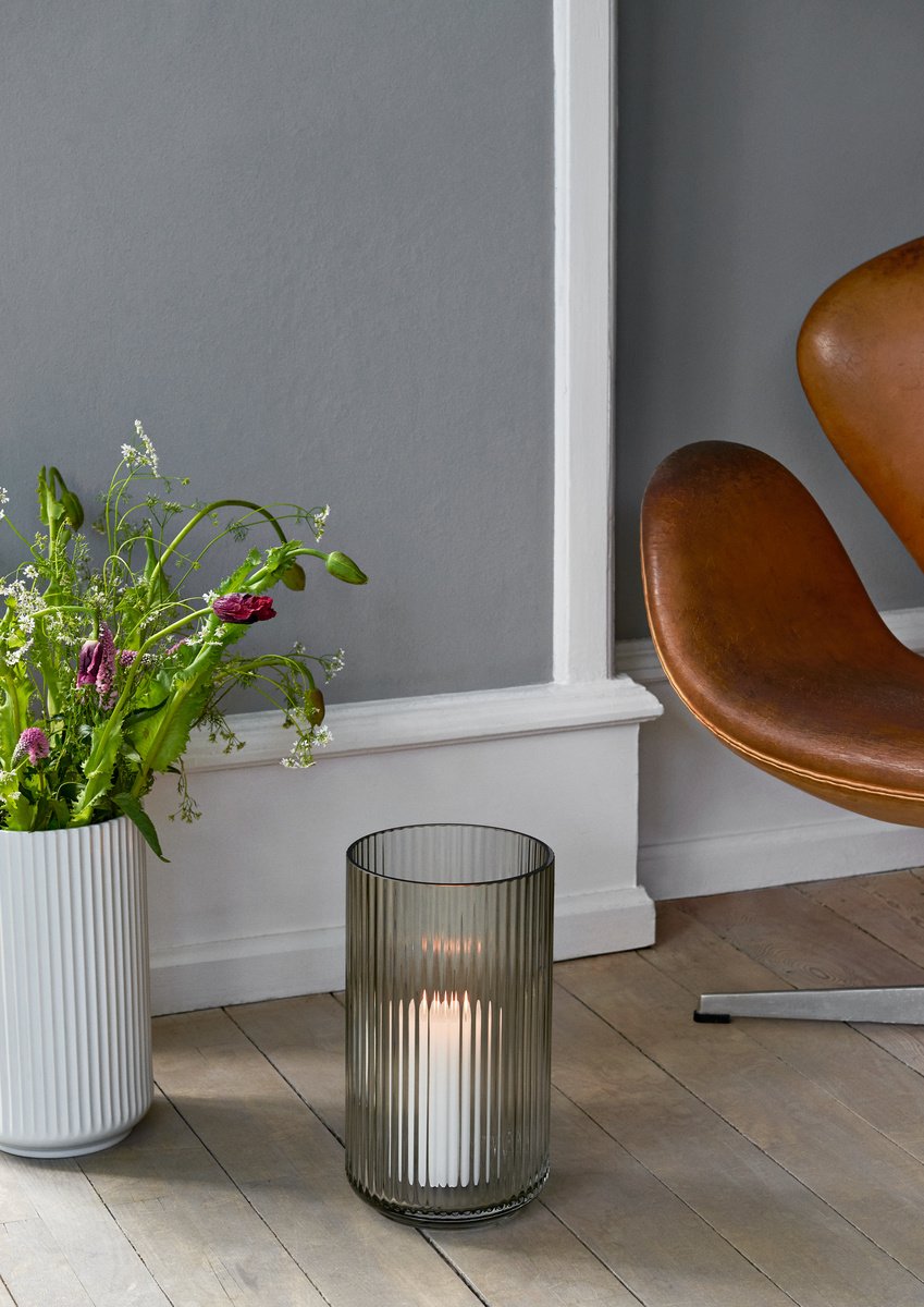 Benadering Versnipperd Grootte Lyngby Vase Smoke Glass | Nordic House - Nordic House