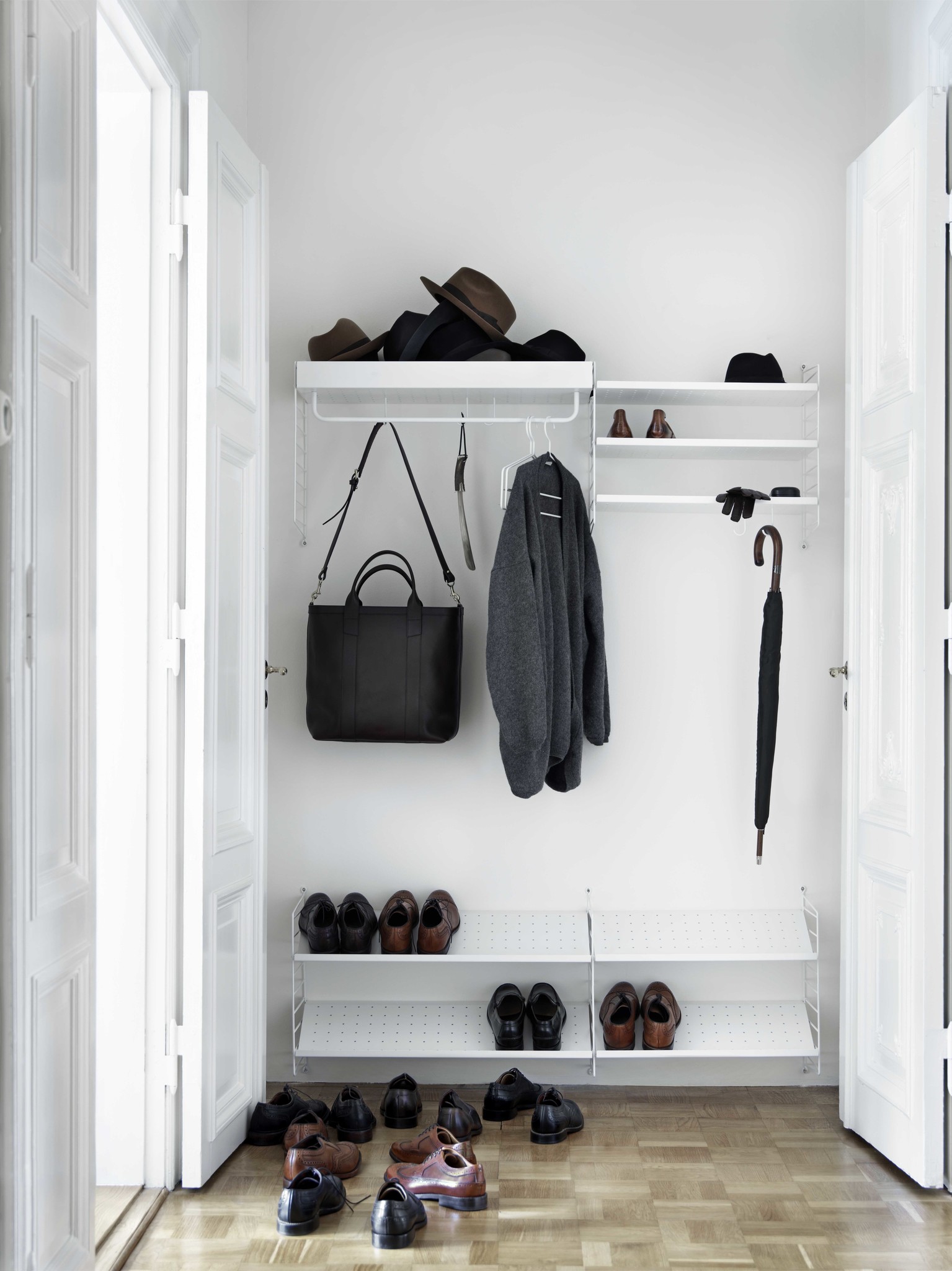 String Furniture String shoe shelf, 78 x 30 cm, black