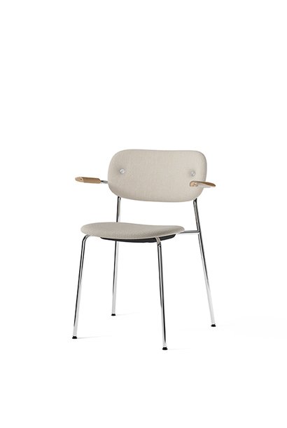 Co Dining Chair armrest - Chrome - full upholstery