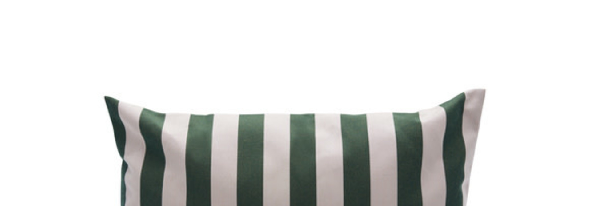 Barriere Pillow Light Apricot/Dark Green Stripe