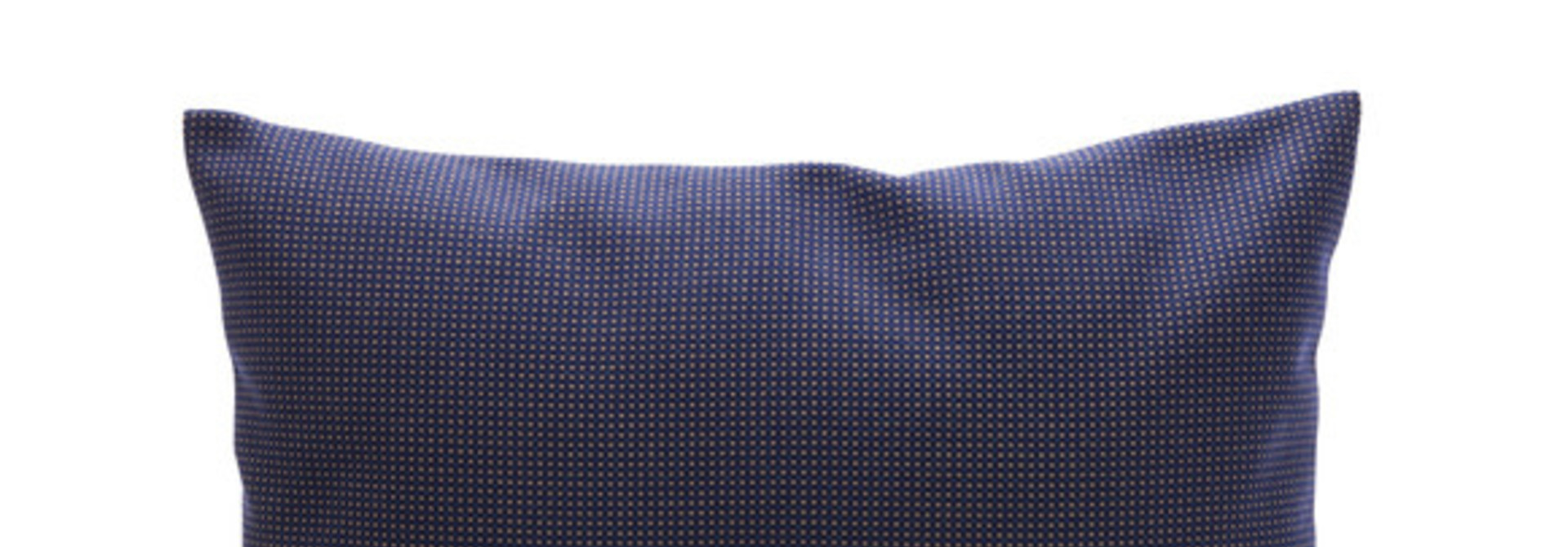 Barriere Pillow Dark Blue/Sand Checker