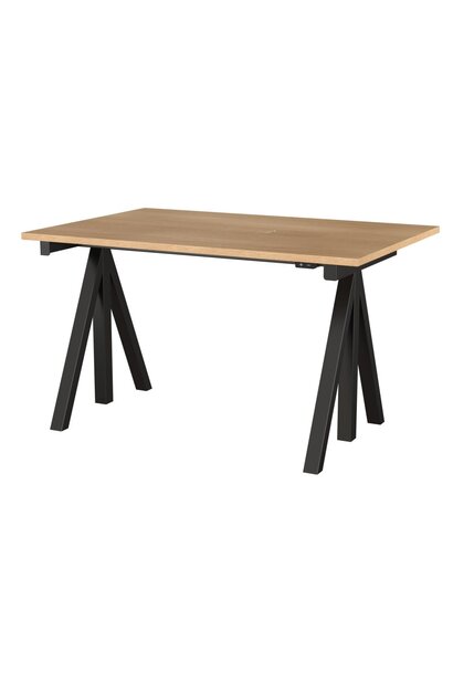 Height-Adjustable Work Desk Black Frame