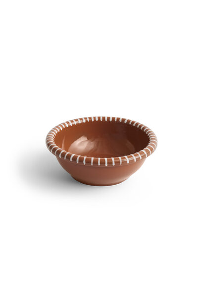 Barro Salad Bowl Large Natural with stripes