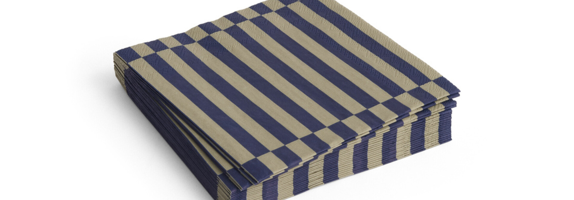 Pattern Napkins - Set of 20 Lunch - Dark blue and dark sand pillar stripe