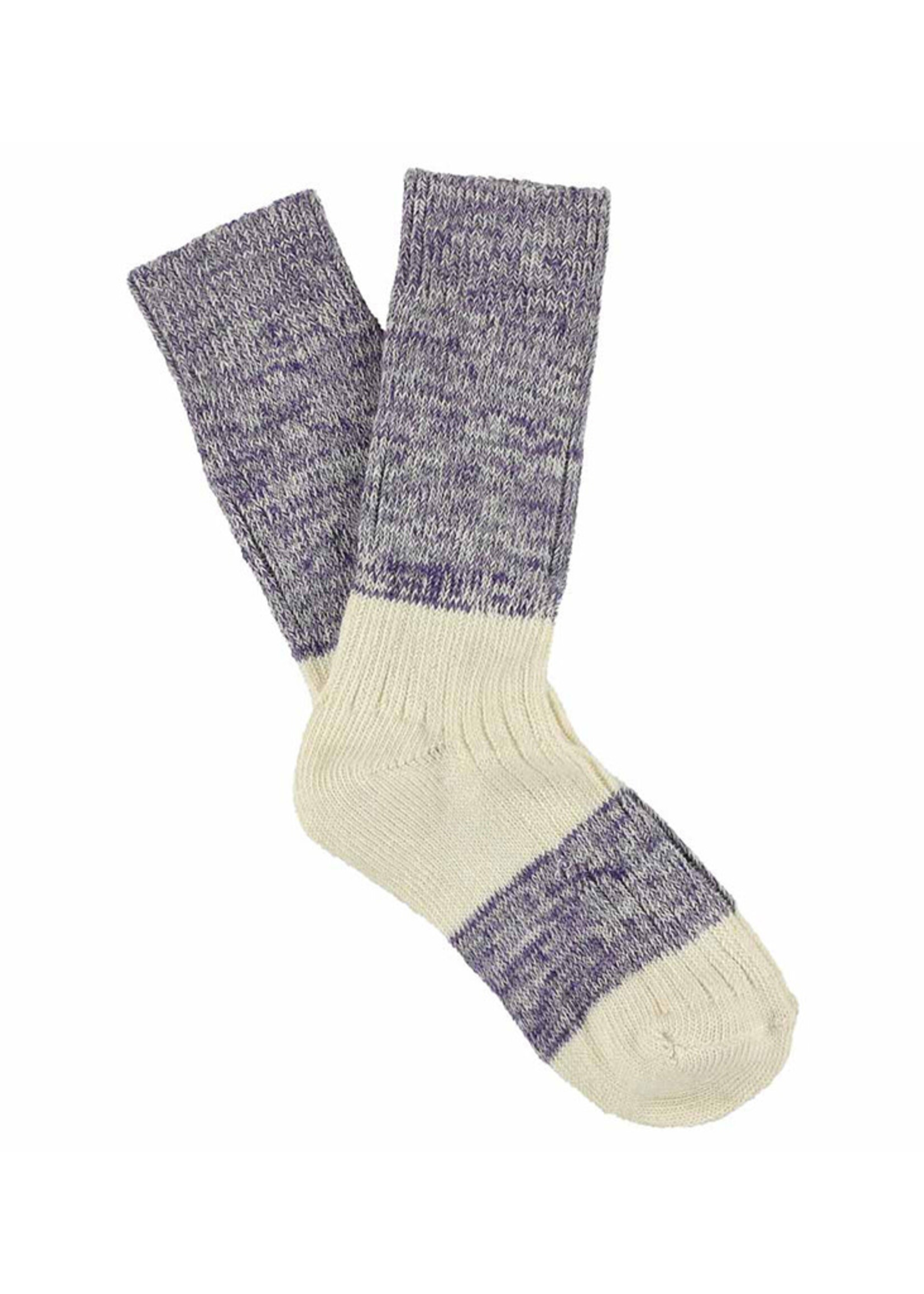 Escuyer Woman Melange Blend Block Purple / ecru