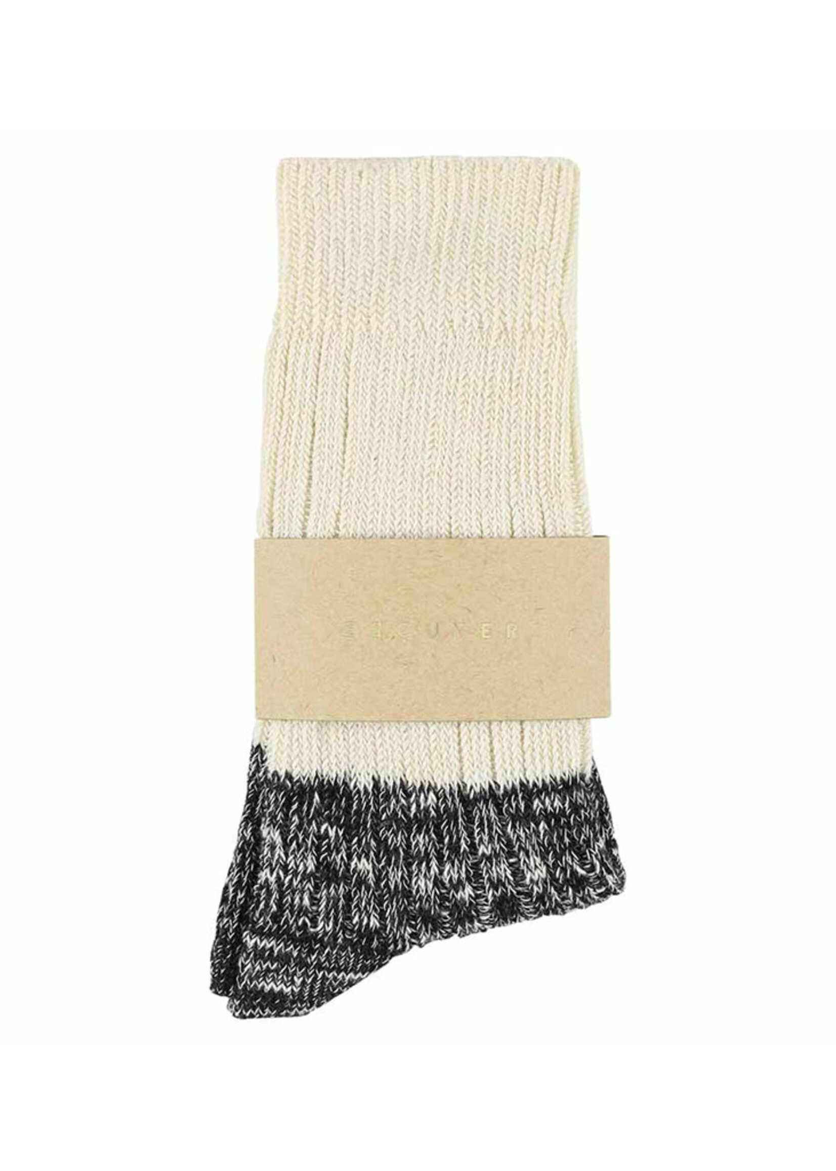 Escuyer Woman Melange Blend Block Ecru / Black