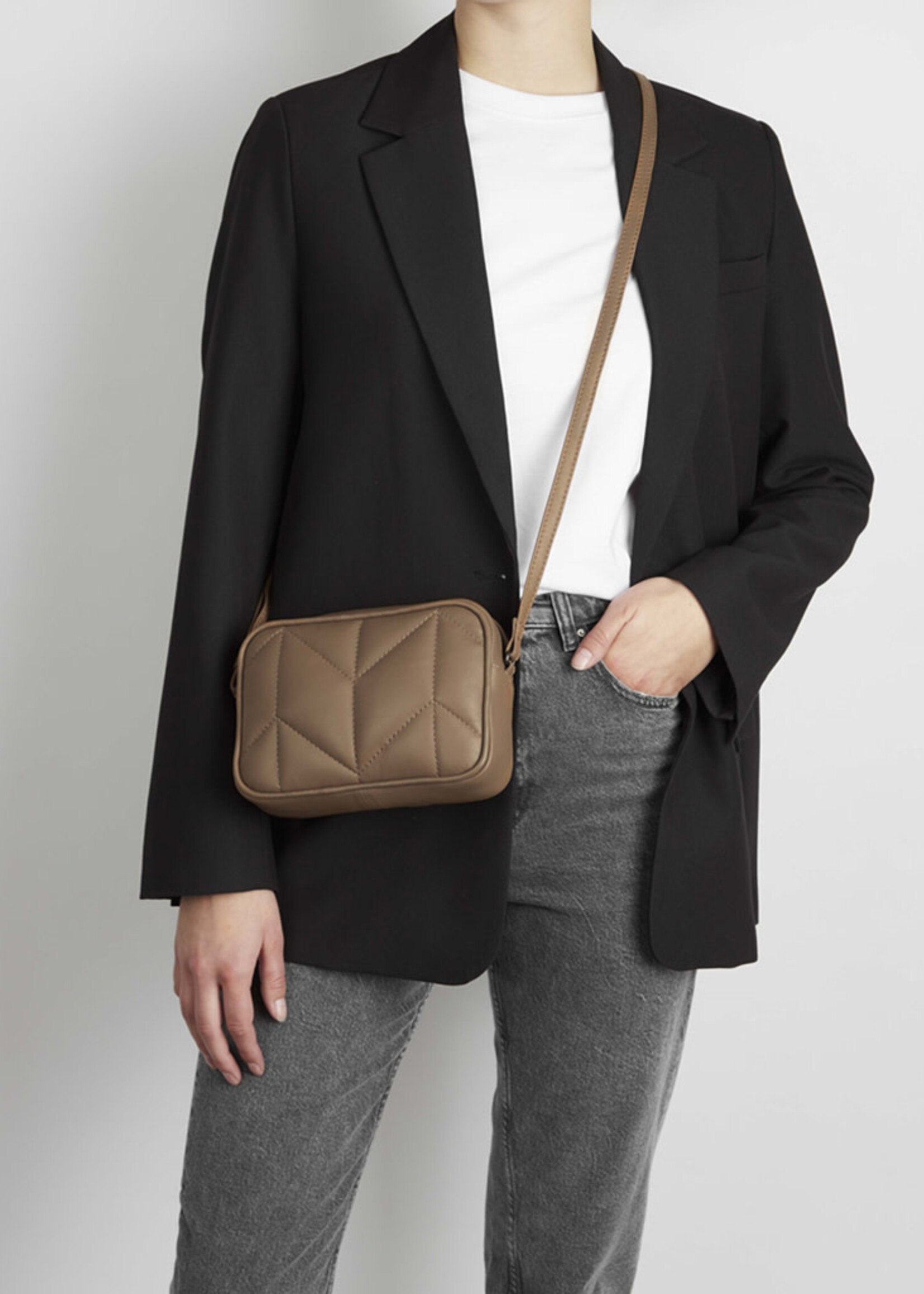 Markberg Pernilla Crossbody - Chevron Caramel