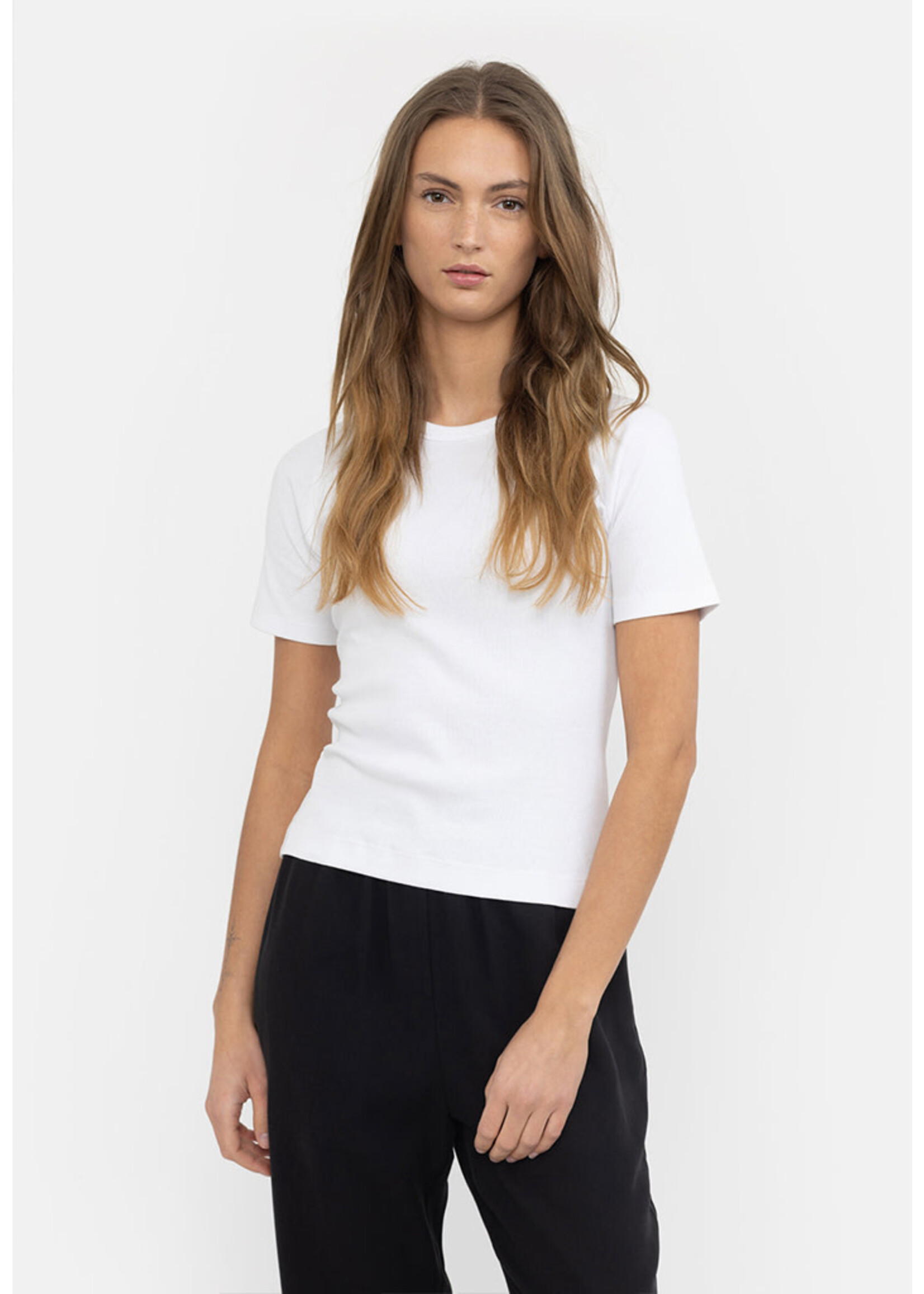 Esmé Studios Blossom SS O-Neck Rib Tshirt