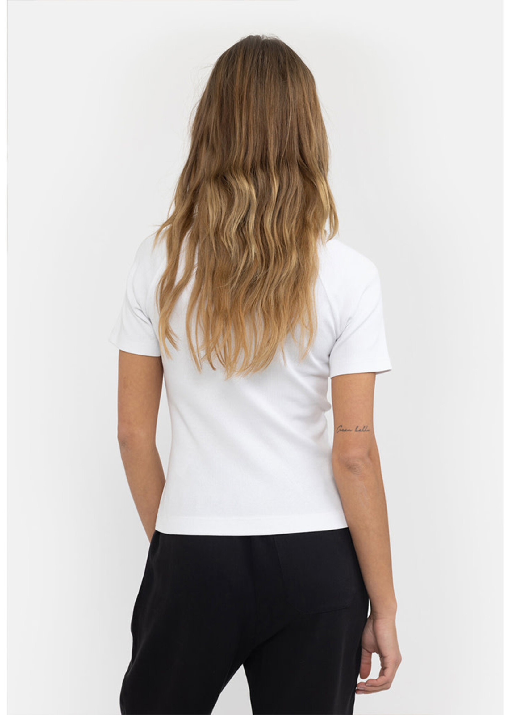 Esmé Studios Blossom SS O-Neck Rib Tshirt