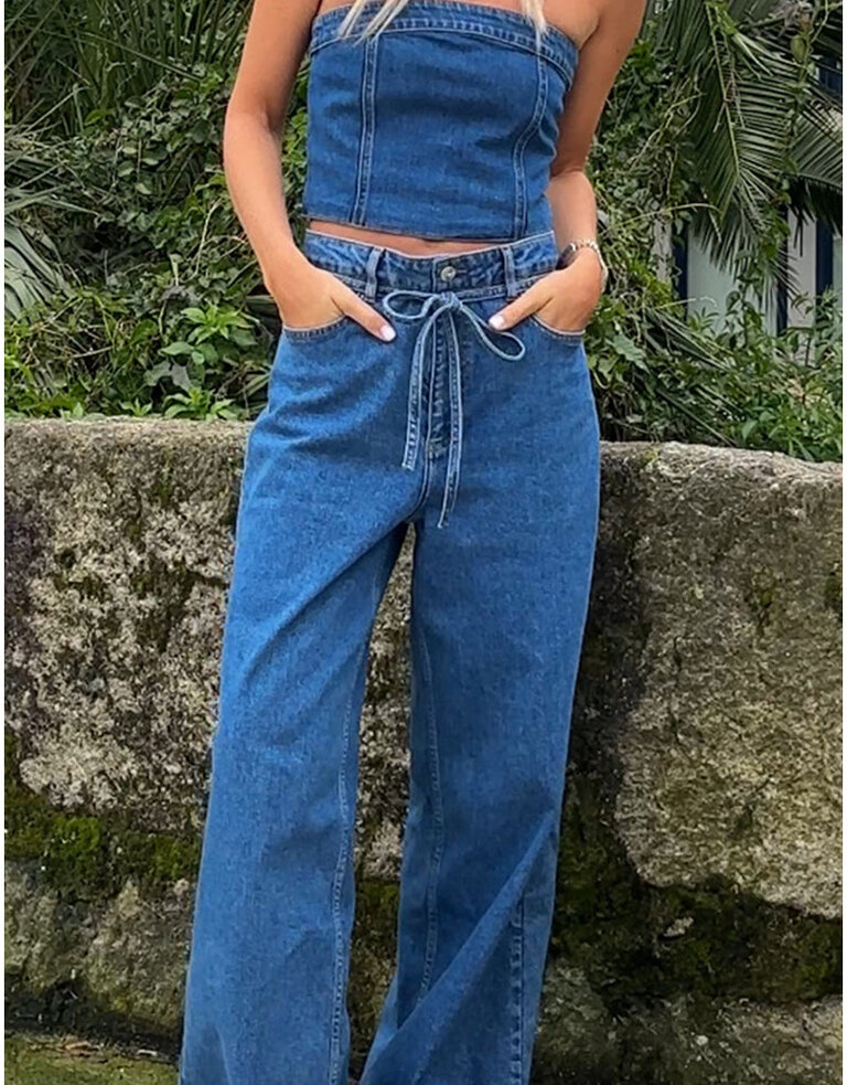 Modström Isolde Solid Pants, Blue