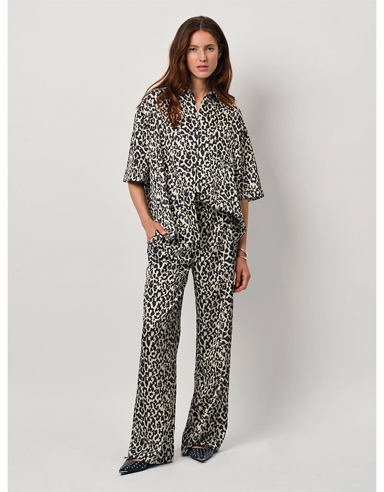 dante6 Teo Leopard Printed wide leg