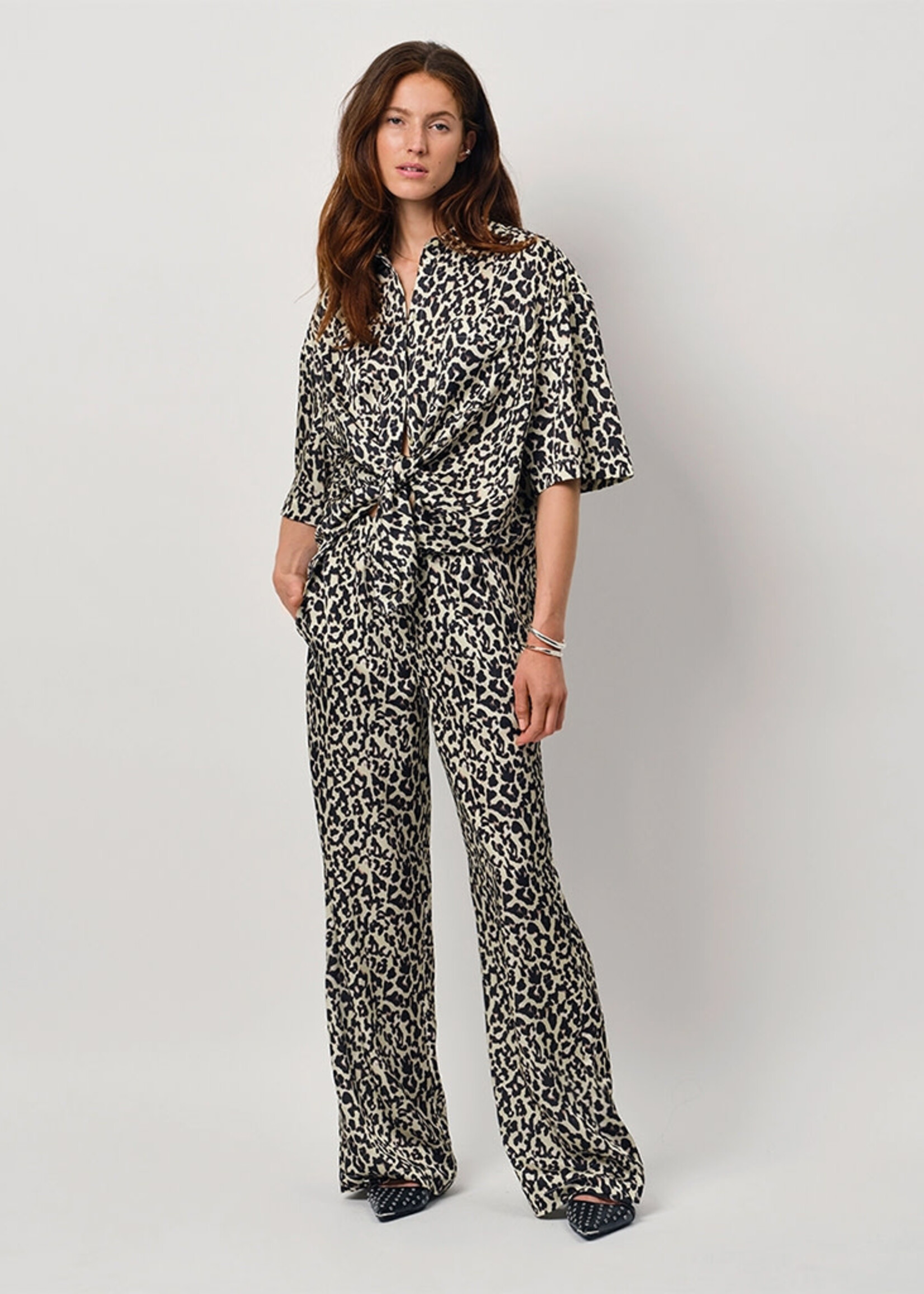 dante6 Teo Leopard Printed wide leg