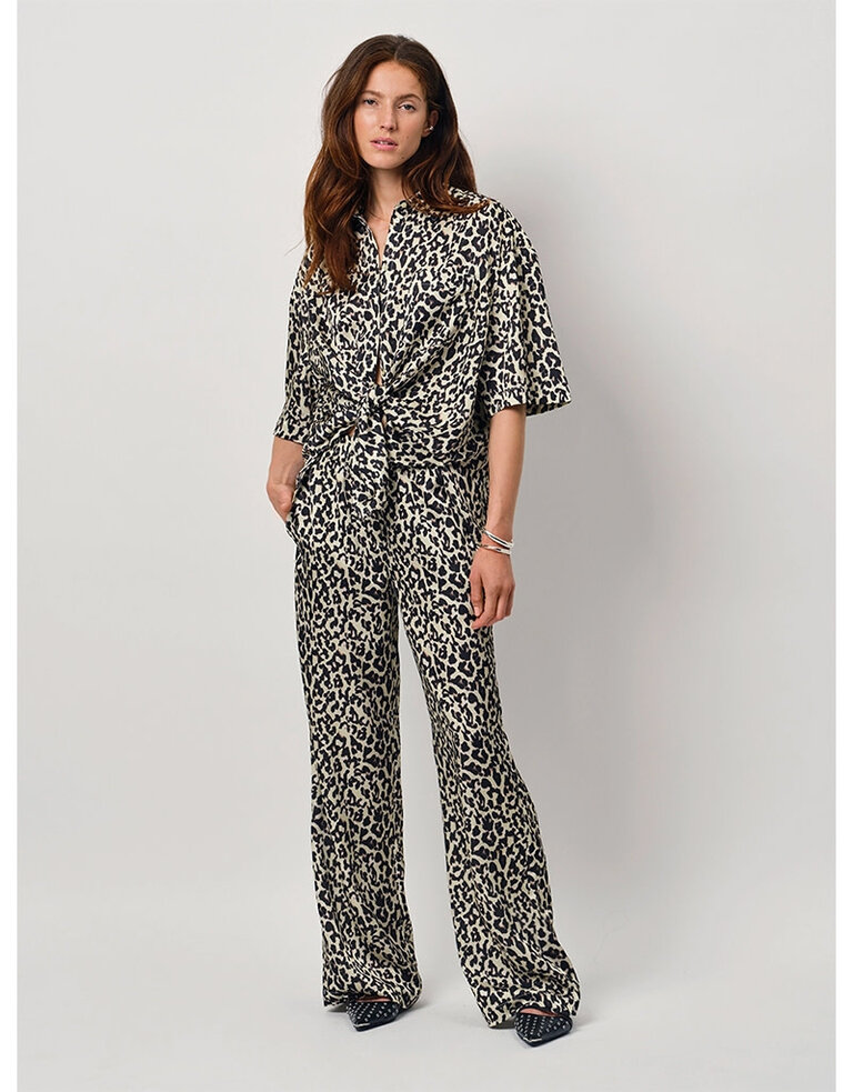 dante6 Teo Leopard Printed wide leg