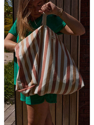 Gabrielle Paris XXL Beach Bag - Rayures Brique