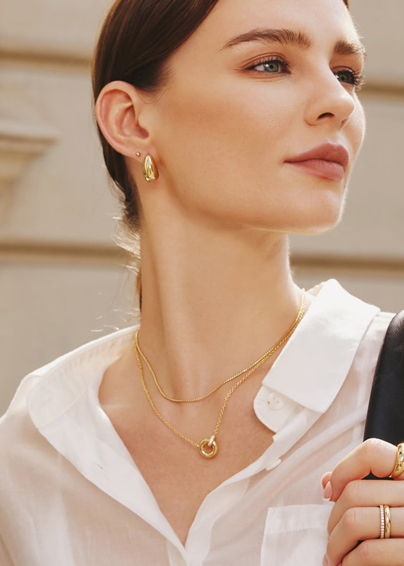 Ania Haie Gold Bold Dome Hoop Earrings