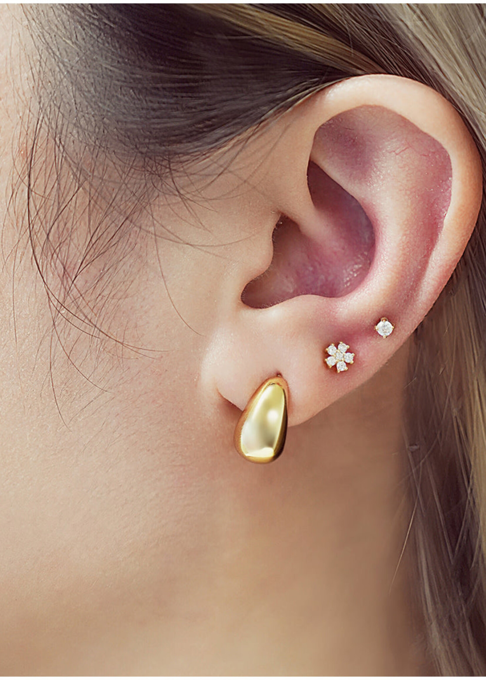 Ania Haie Gold Small Dome Hoop Earrings