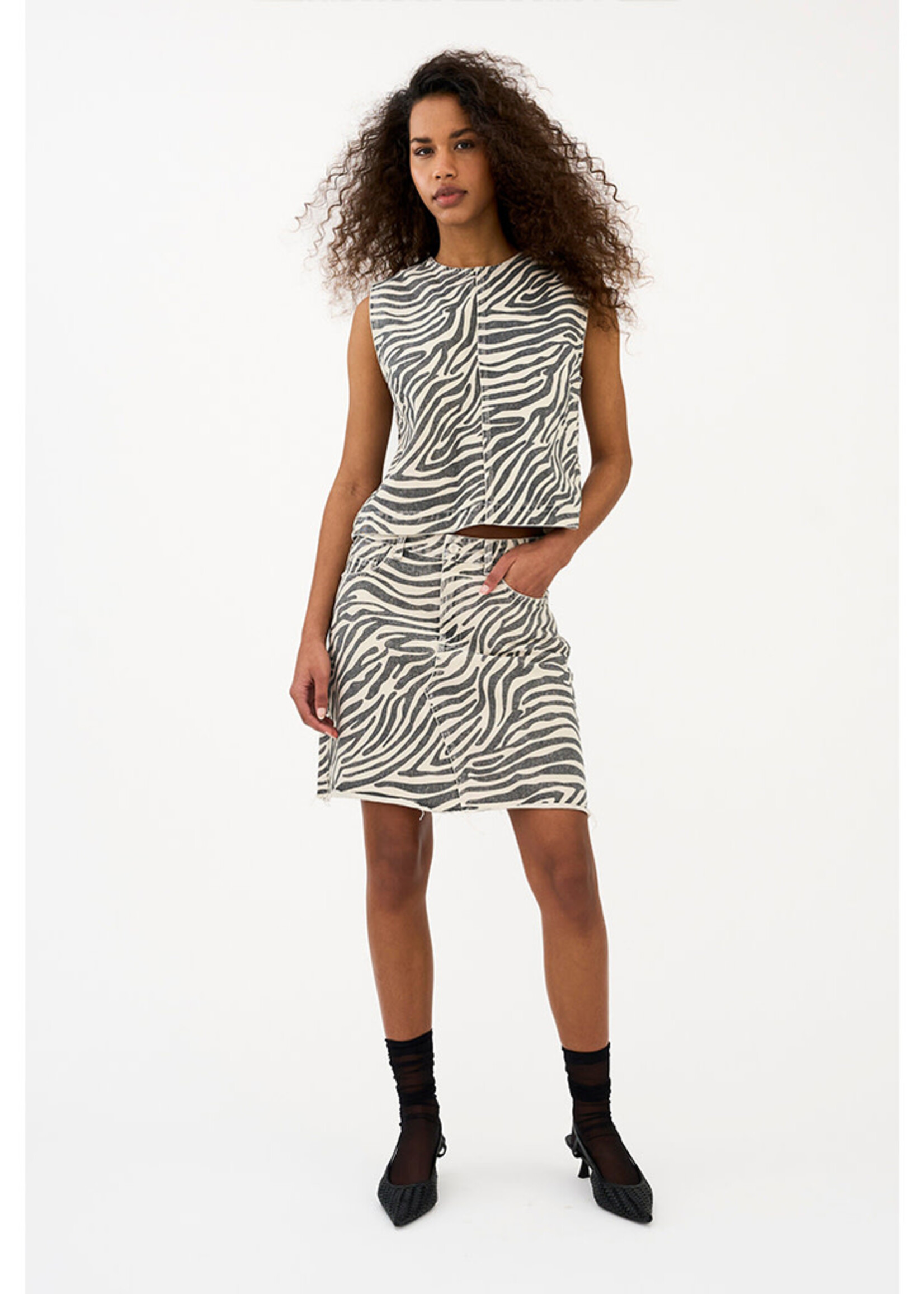 Ivy Angie Skirt Faded Zebra