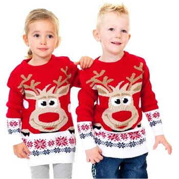 Weihnachtspulli Rudolph Rot Kinder