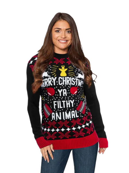 Weihnachtspullover - Merry Christmas Ya Filthy Animal