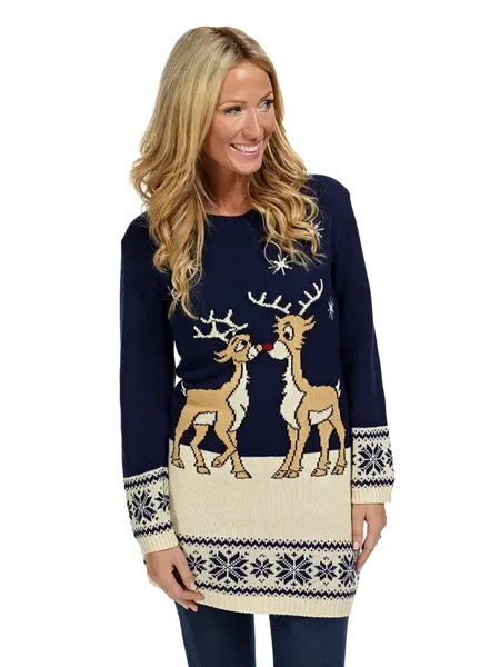 Tunika Weihnachten Blau Für Frauen