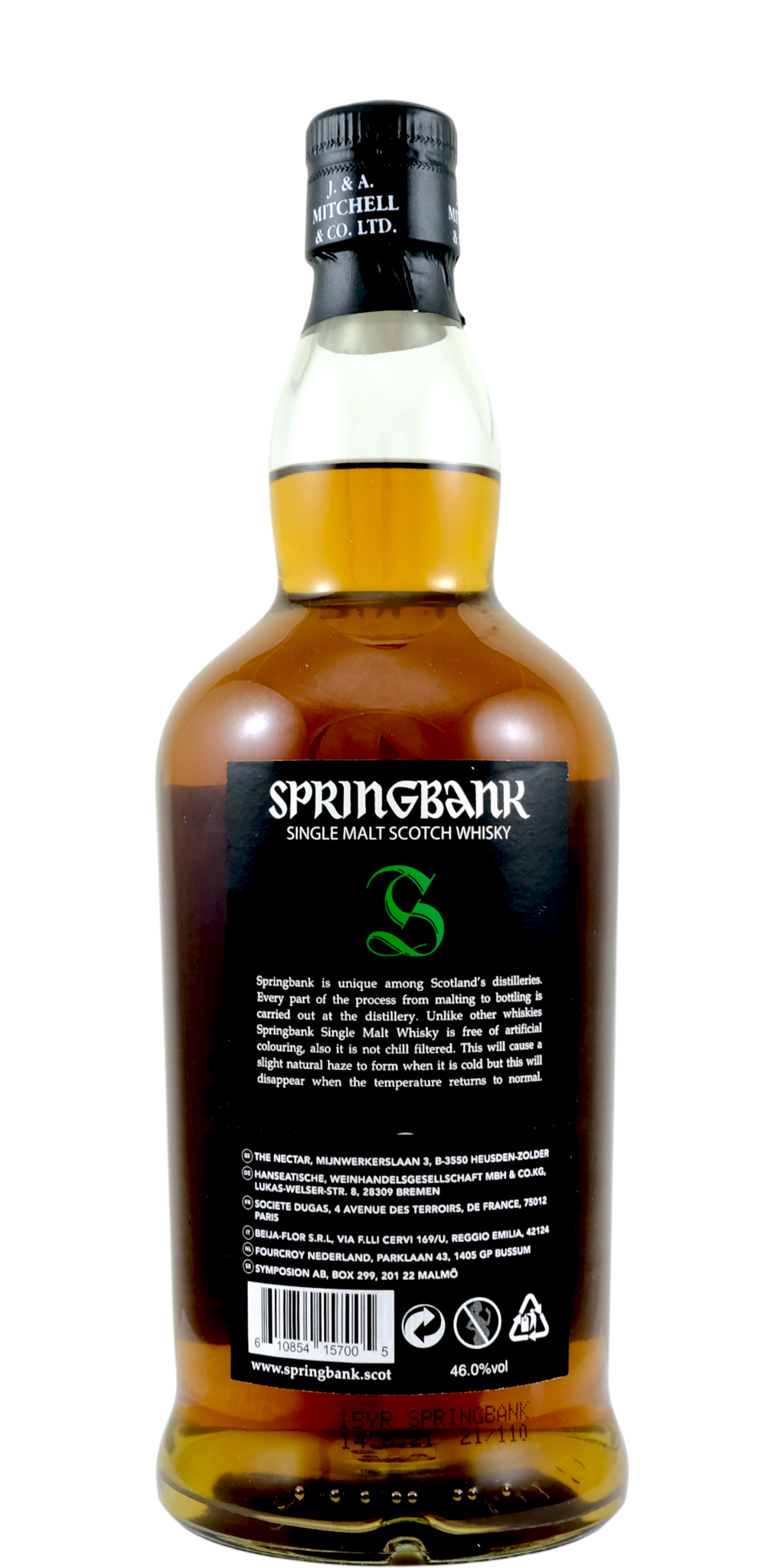 Springbank 15-year-old 21/110 - buy online | Whiskybase Shop