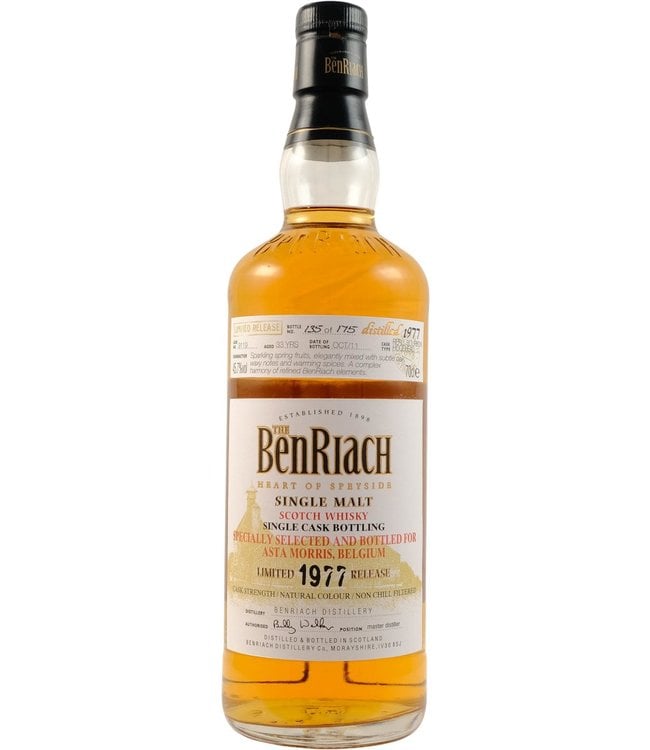 Benriach BenRiach 1977 - Cask 9119 - Bottled for Asta Morris