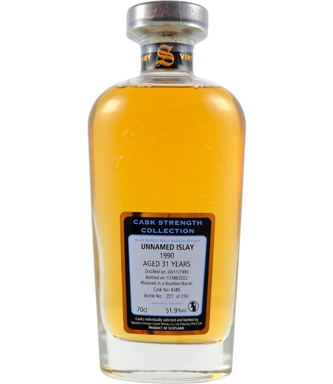 Unnamed Islay Malt 1990 Signatory Vintage - Cask 4349