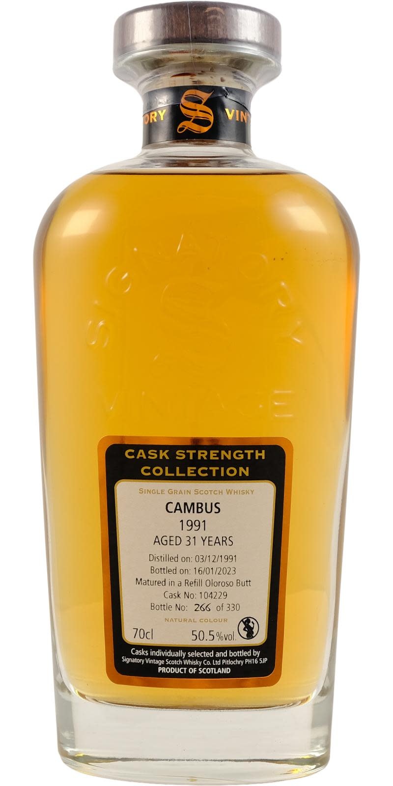 Cambus 1991 SV Signatory Vintage - buy online | Whiskybase Shop